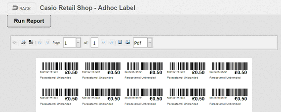 Adhoc Labels printed