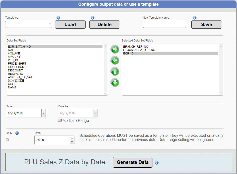 Export Setup 1