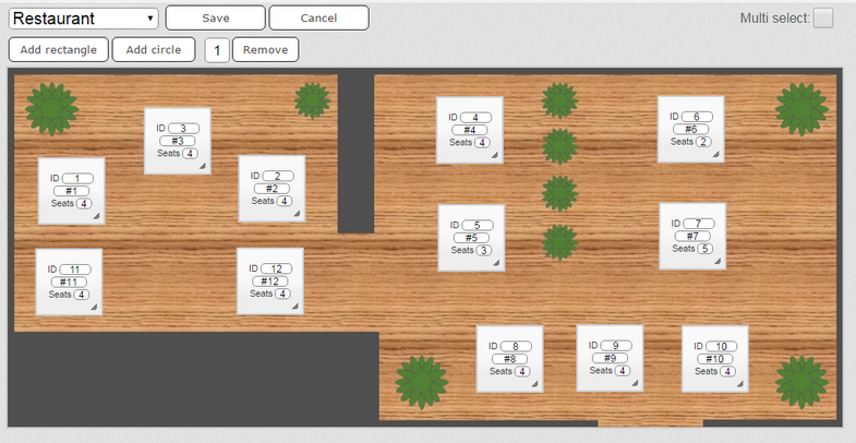 Floor Planner - Tables Arranged