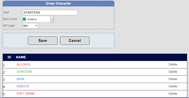 Order Char edit Starteripp