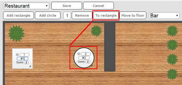 Floor Planner - Change table shape 2