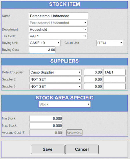 Scanning Stock Item