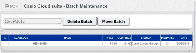 Batch Maintenance