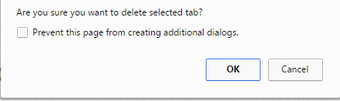 Table Tab delete confirm