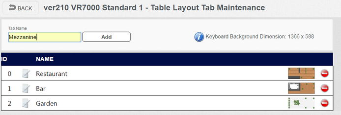 New Table Layout Tab
