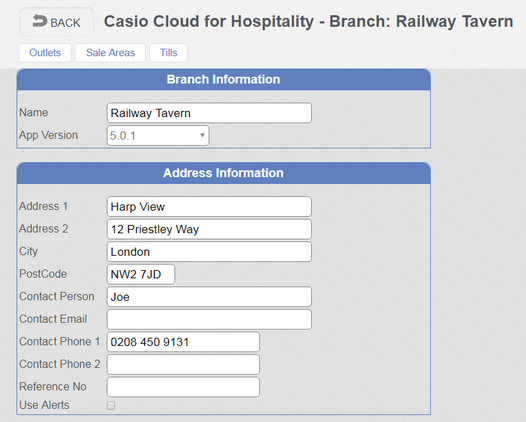 Branch Screen