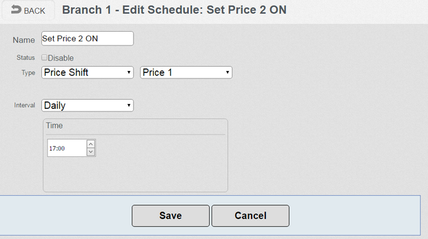 Sched - Price Shift