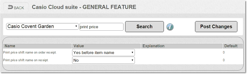 general control Price Shift name