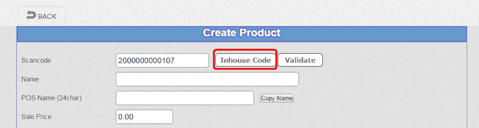 Scanning Inhouse codes