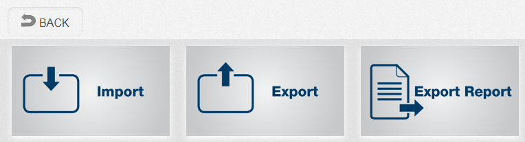 Import Export screen 1