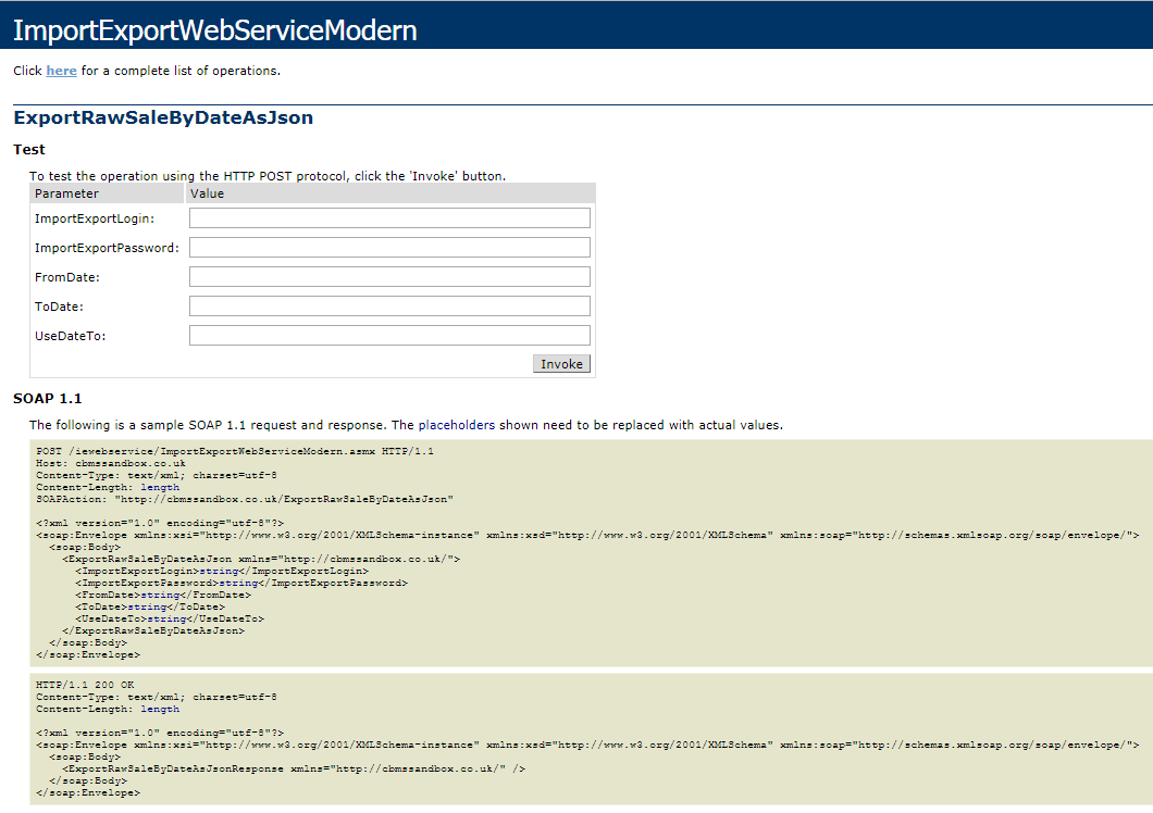 Export API