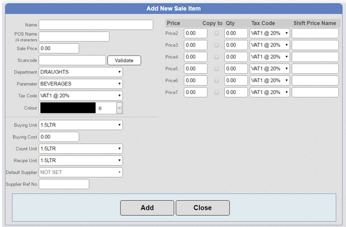 Add Stock Item
