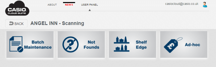 Scanning Main button