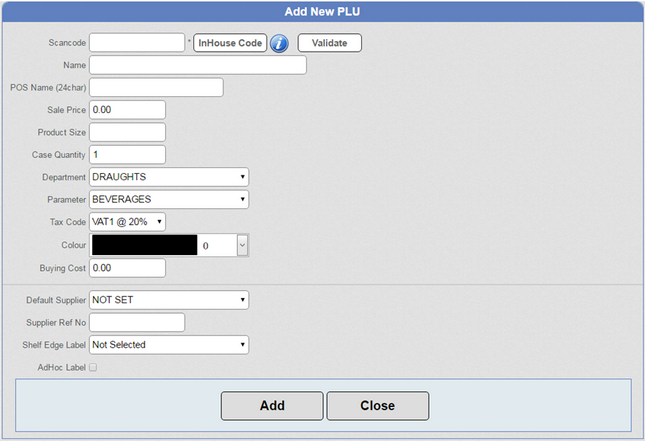 Add PLU Enhanced scanning