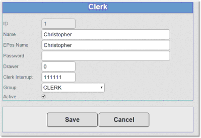 Clerk Screen