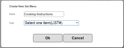 Create SM dialog